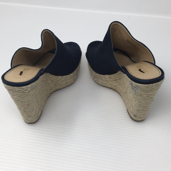 Michael Kors Blue Hastings Suede Wedge Sandals - Picture 4 of 8